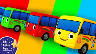 10 Little Buses + Wheels on the bus |3D Vehicle| 🚌Wheels on the BUS Songs! 🚌 Nursery Rhymes