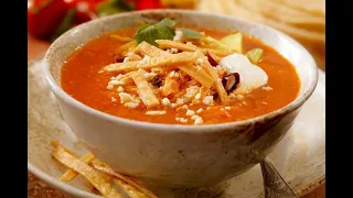 SOPA DE TORTILLA FACIL, SALUDABLE Y DELICIOSA HECHA EN CASA