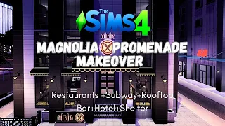 The Sims 4: Turning my "Magnolia Promenade" into Center City Philadelphia! (Restaurant Lot)