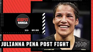 Julianna Pena reacts to her upset win vs. Amanda Nunes at UFC 269 | ESPN MMA