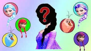 Disney Princess Frozen Elsa Anna Olaf  wrong Hair color | wrong heads fun Puzzle Ep1