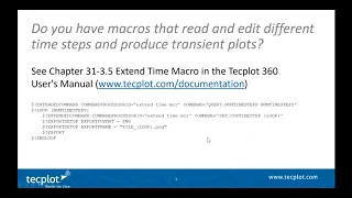 How to use a macro to read and edit different time steps to produce transient plots?