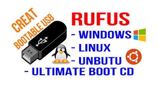 Creating bootable USB by using RUFUS - Windows XP, 7, 8, 8.1, 10, Linux, Unbutu, Slackware