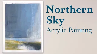 BEST Dramatic Sky Technique for Modern Abstract Landscapes | Dark Skies Acrylic Painting Tutorial