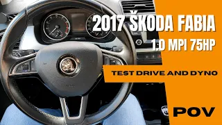 Skoda Fabia 2017 (1.0MPi 75hp) | 4K POV Test Drive  | Dyno | Weighing | Acceleration