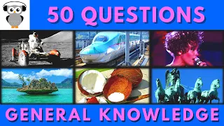 General Knowledge Quiz Trivia #11 | Lunar Rover, Bullet Train, Whitney, Mauritius, Coconut, Chariot