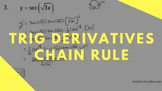 Calculus: Trigonometric Derivatives with Chain Rule