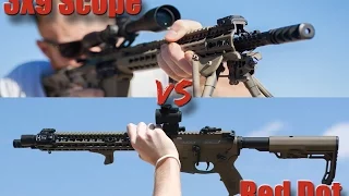 3-9 Scope vs Red Dot Speed Test: 10, 50, and 100 Yards