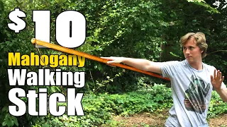 Make a Fantastic Walking Stick Out of Scrap Mahogany!