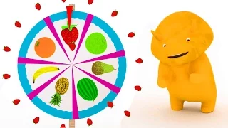 Roata norocului: învaţă fructele cu Dinozaurul Dino | Desene animate educaţionale pentru copii