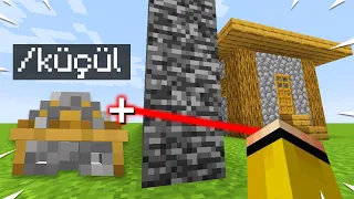 Minecraft'ta Kardeşimi KÜÇÜLME MODU İLE Yapı Kapışmasında Trolledim!!