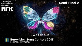 Eurovision Song Contest 2013 - Semi-Final 2 (Norwegian Commentaries)