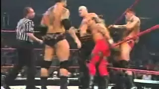 Rob Van Dam, Shawn Michaels Goldberg vs Randy Orton, Batista  Kane Raw 2003