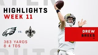 Drew Brees Busts Out 4 TDs & 363 Yards vs. Philly