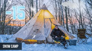-15 Derecede Kar Kampı I Sobalı Çadır Kampı