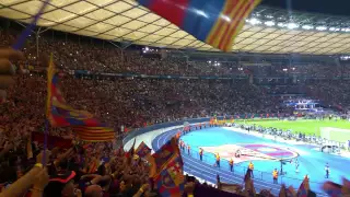 Final Champions Berlin 2015   Espectacular Himno del Barça en el Olímpico de Berlín