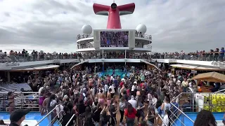 Carnival Radiance Sail Away Party 6/9/23 with Cruise Director Deon