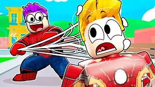 ROBLOX BUT WE BECAME THE STRONGEST SUPERHEROES!