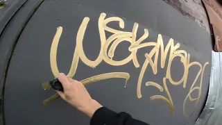 Graffiti test with Wekman FAT ink Chrome and gold