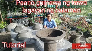 Paano gumawa ng kawang cemento(magandang lagayan ng halaman)  Tutorial