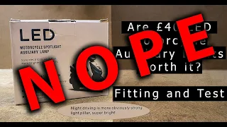Cheap £40 LED Motorcycle Auxiliary Light UPDATE