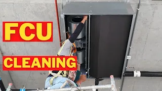 How to clean VRV Ceiling conceal duct Fan coil unit