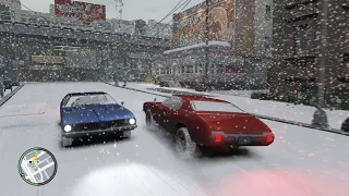 GTA IV: Winter Edition - Enhanced Snow Mod Gameplay (4K)