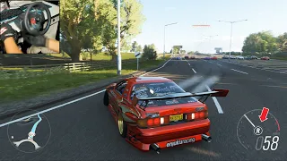 Hoonigan Mazda RX7 | Forza Horizon 4 #steeringwheel #hoonigan