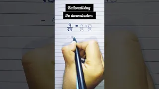 How to rationalizing the denominator || Rationalize the denominator || #shorts