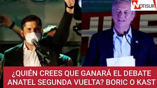 ¿Quién crees que ganará el Debate Presidencial Anatel Segunda Vuelta? Boric o Kast