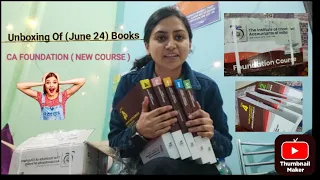 CA FOUNDATION NEW SYLLABUS BOOKS || CA  New Course Books Unboxing June' 24 📚