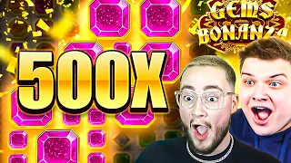 INSANE FULLSCREEN On GEMS BONANZA!! (CRAZY WIN) ★ TOP 5 RECORD WINS OF THE WEEK!