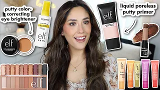 NEW ELF MAKEUP RELEASES | liquid putty primer, putty under eye corrector, lip balm & more!