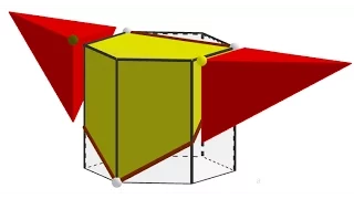 Вариант 163(14). Модель в geogebra. Отсекаем от пирамиды парочку лишних