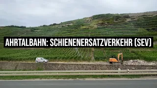 13.07.2022 #Ahrtalbahn #SEV #Schienenersatzverkehr Fahrt #Remagen #Ahrweiler #Walporzheim #Mayschoß