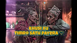Khusi xu timro sath payera ♡︎ | pratixya timro | (lyrics) | tiktok famous song !!