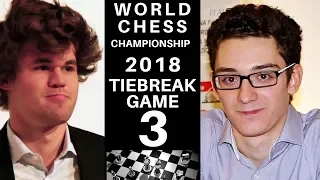 World Chess Championship 2018 - Tiebreak Rapid Game 3 Secrets : Magnus Carlsen vs Fabiano Caruana