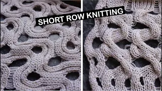 Short row knitting - One idea - three variations you can knit on a single bed knitting machine.