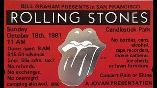 The Rolling Stones -  Candlestick Park,  San Francisco, California   October 18, 1981