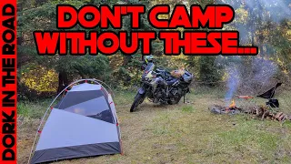 4 Motorcycle Camping Gear Essentials: What Moto Camping Gear is "Must Have" vs "Nice to Have?"