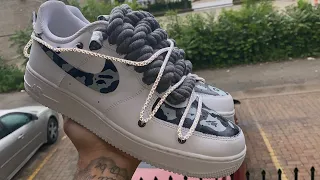 Bape Custom Air Force ones🔥