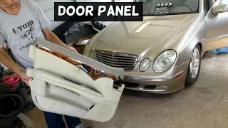 MERCEDES W211 FRONT DOOR PANEL REMOVAL REPLACEMENT