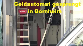 Geldautomat gesprengt in Sparkasse - Hoher Sachschaden in Bornheim-Merten am 09.02.23