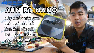 Aun R1 nano, máy chiếu siêu gần Laser nhỏ nhất, rẻ nhất thế giới, đầy đủ công nghệ, hình ảnh sắc nét