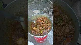 Wild chicken hearts cooking in the Riverside 🥳