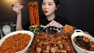 SUB)Gopchang Makchang Daechang & Spicy Chicken Noodles & Kimchi Fried Rice Mukbang Asmr