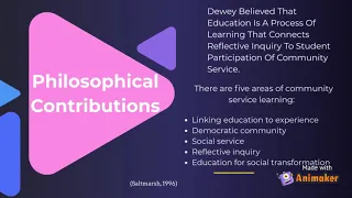 John Dewey's Philosophical and Ethical Contributions