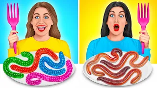 Gummibärchen Essen vs Echtes Essen Challenge | Lustige Challenges von Multi DO Fun