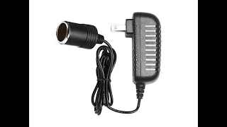 AC to DC Converter 2A 24W Car Cigarette Lighter Socket 110-240V to 12V AC/DC Power Adapter- Overview