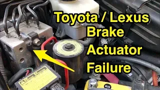 Brake booster pump sound after ABS brake actuator failure - Toyota Lexus C1391 C1252 C1256 C1253